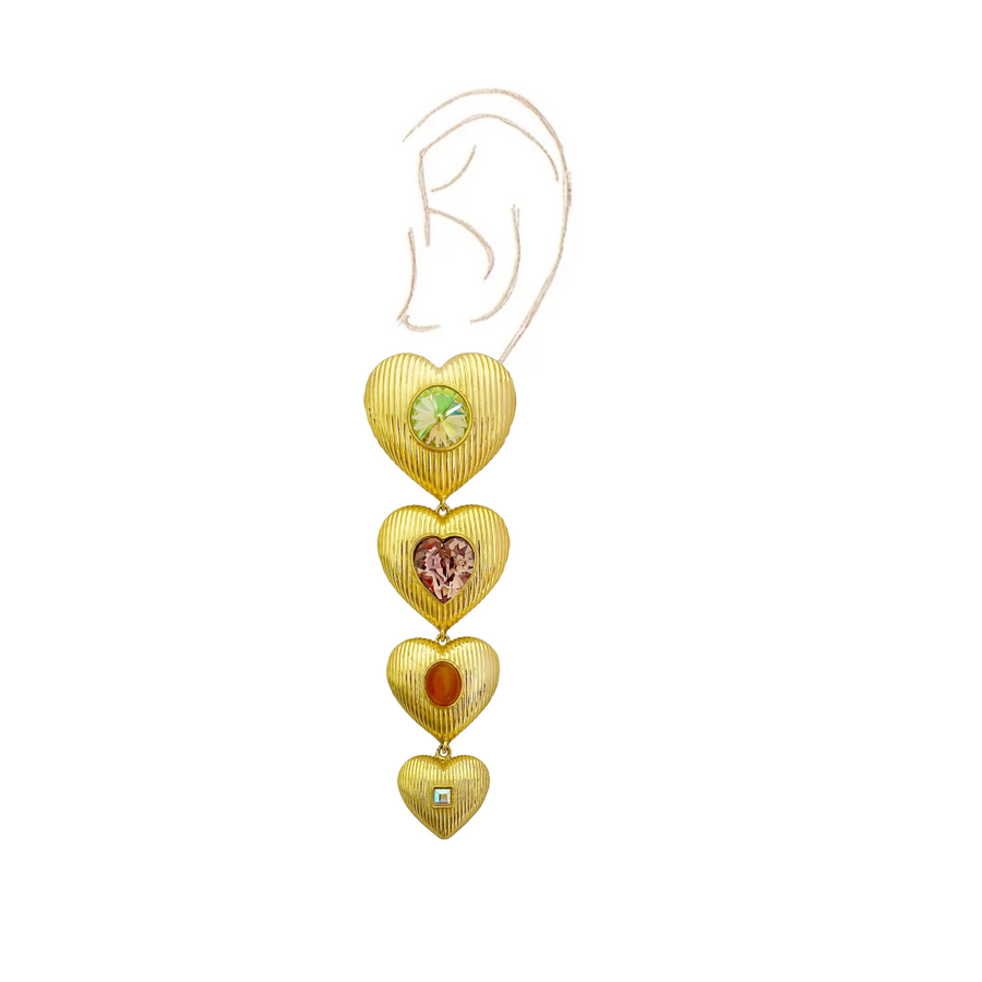 Aurora Heart Danglers