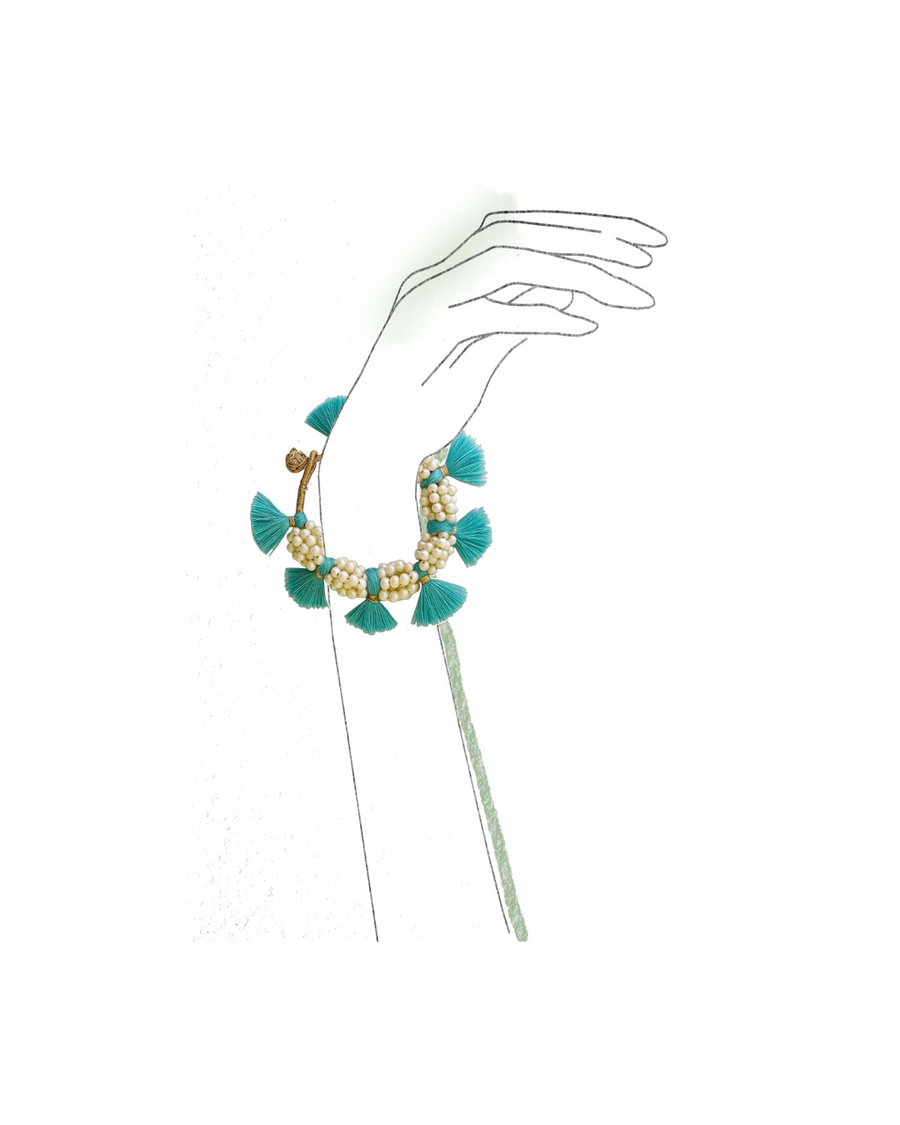 Tulum Wildflower Bracelet Blue