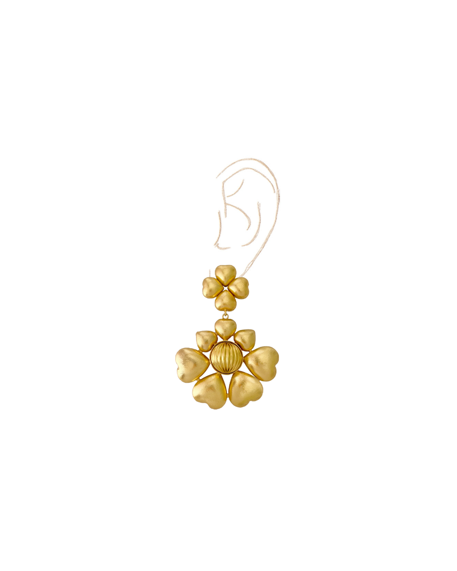 Golden Bloom Danglers