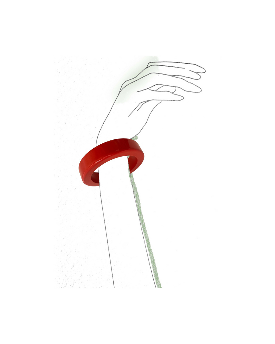 Narrow Red Bangle