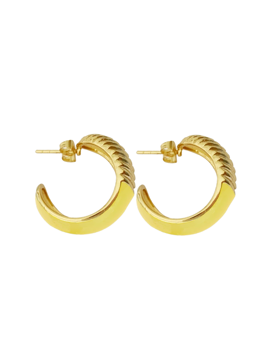 Enamelled Crescent Hoops