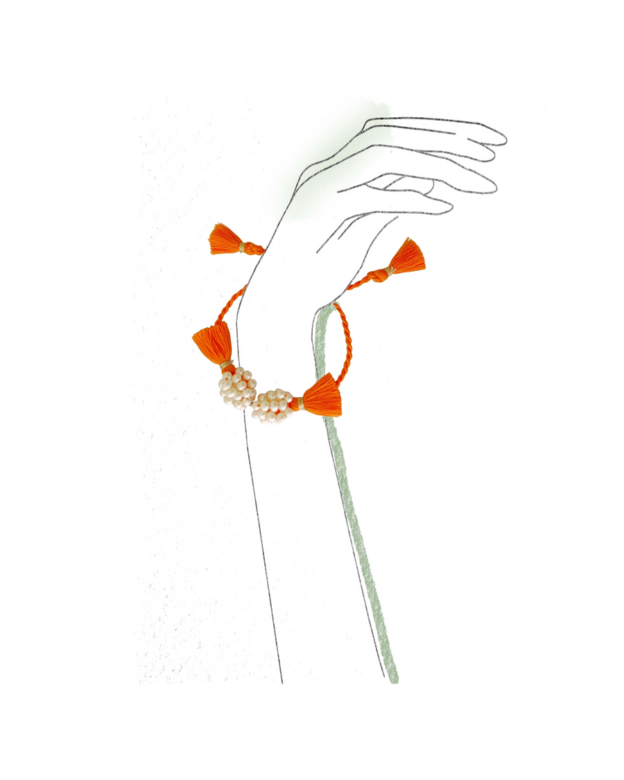 Botanico Fro Fro Rakhi Bright Orange