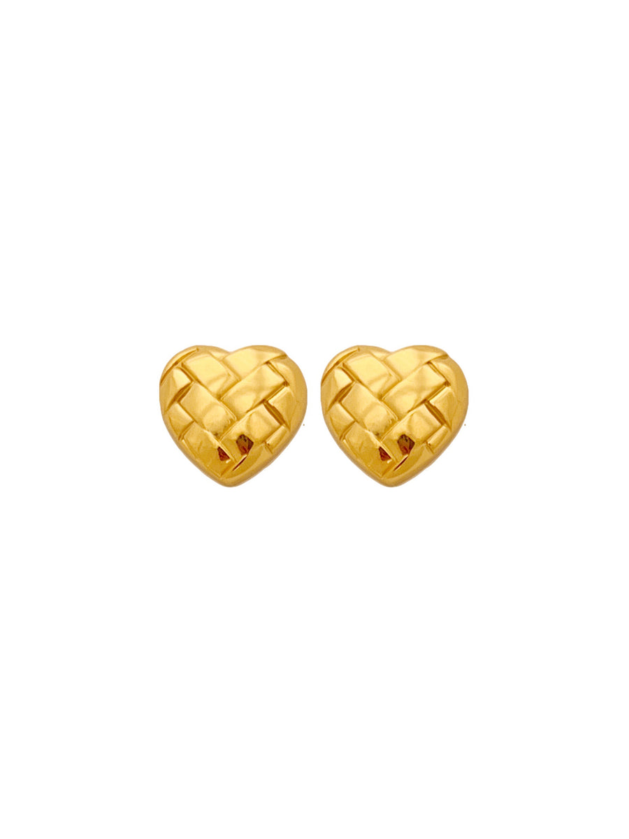 Luxe Heart Studs