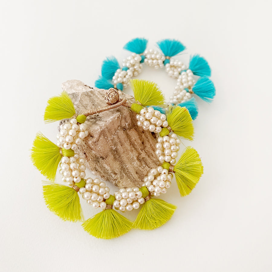 Botanico Wildflower Bracelet Lime Green