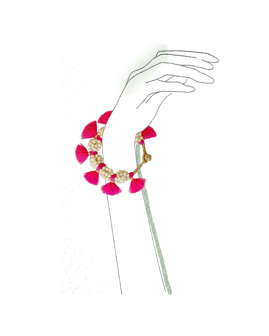 Botanico Wildflower Bracelet Fuchsia