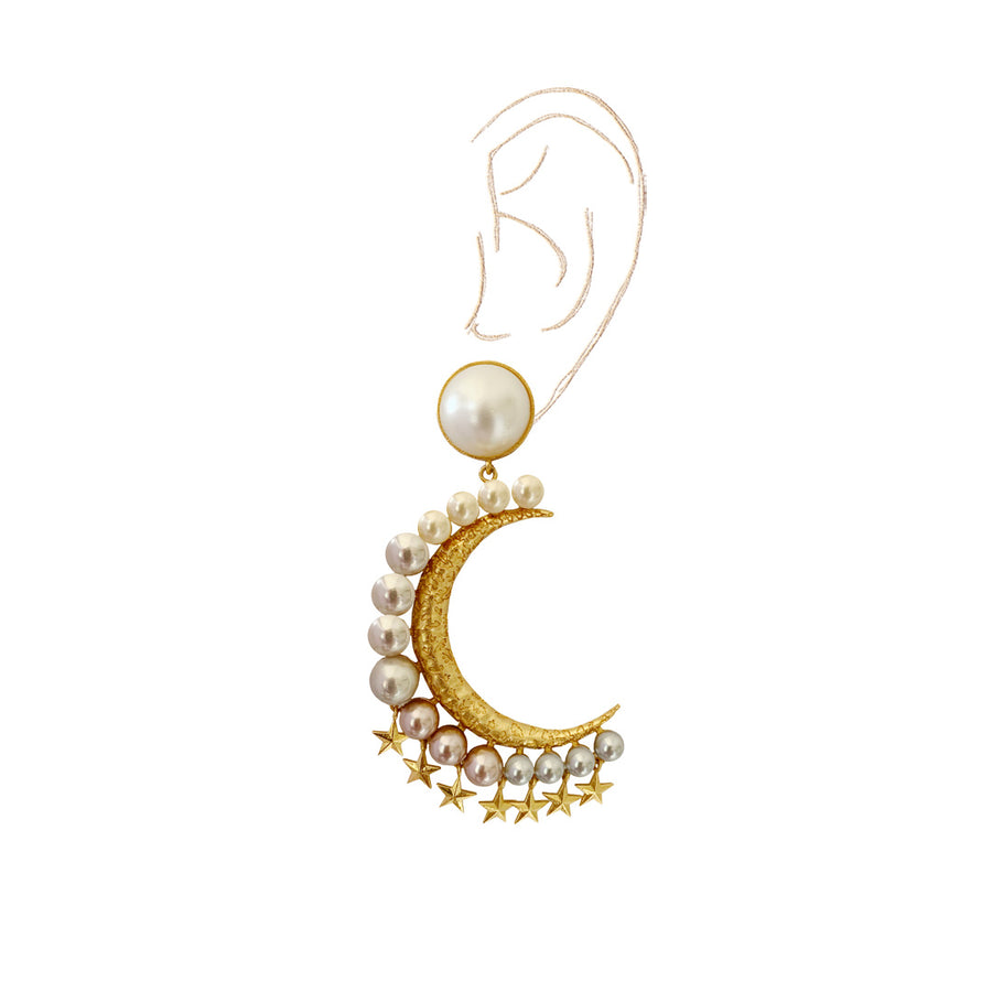 Ora Crescent Moon Danglers