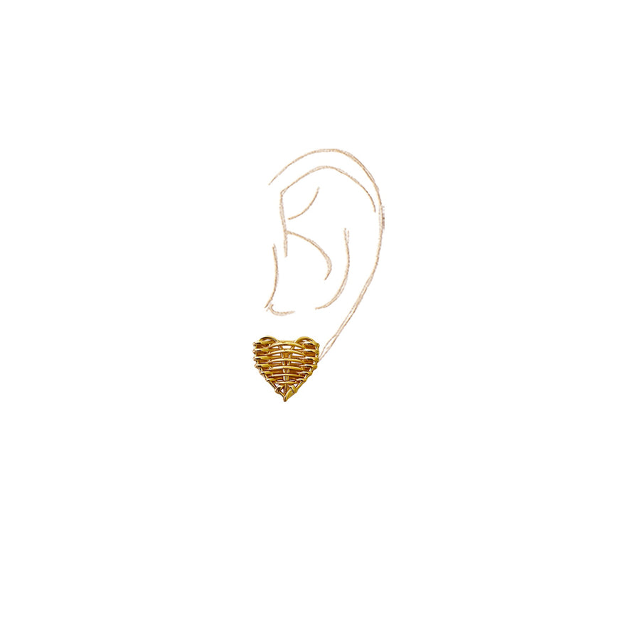 Woven Heart Studs